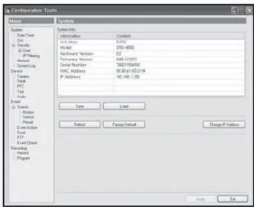Hanwha SRD-480D - System Information - 1