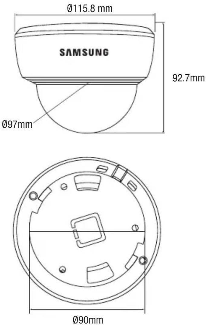 Hanwha SCD-2080R - DIMENSION - 1