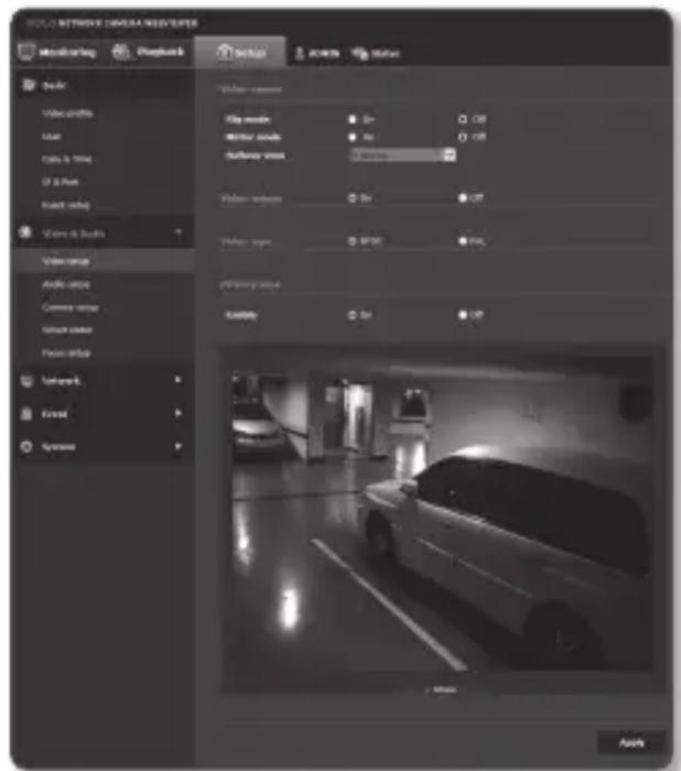 Hanwha SNV-8081R - Video setup - 1