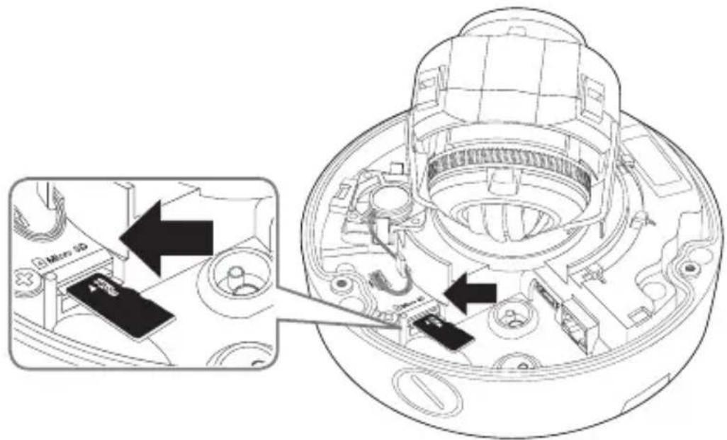 Hanwha SNV-8081R - Inserting a Micro SD Memory Card (SNV-8081R) - 1
