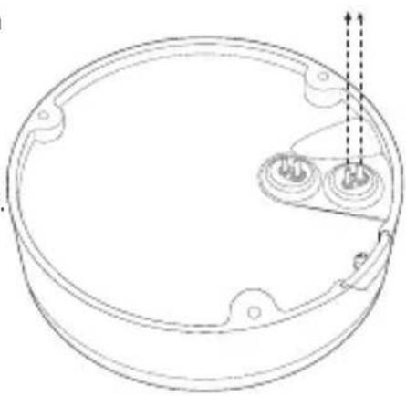 Hanwha SNV-8081R - Connecting waterproof power cable and LAN cable - 1