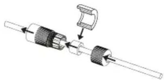 Hanwha SNV-8081R - How to connect the RJ45 waterproof cable to a LAN cable - 1
