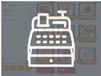 Scanned image showing a stylized icon of a computer with a 'Pay' button, surrounded by other TV screens and a grid of small images.