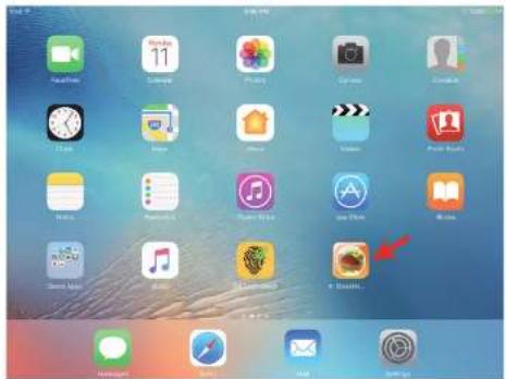 Screenshot of an iPad home screen showing app icons with labels like 'Mobile', 'Video', and 'Gamebox'