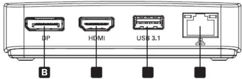 DP HDMI USB 3.1 B
