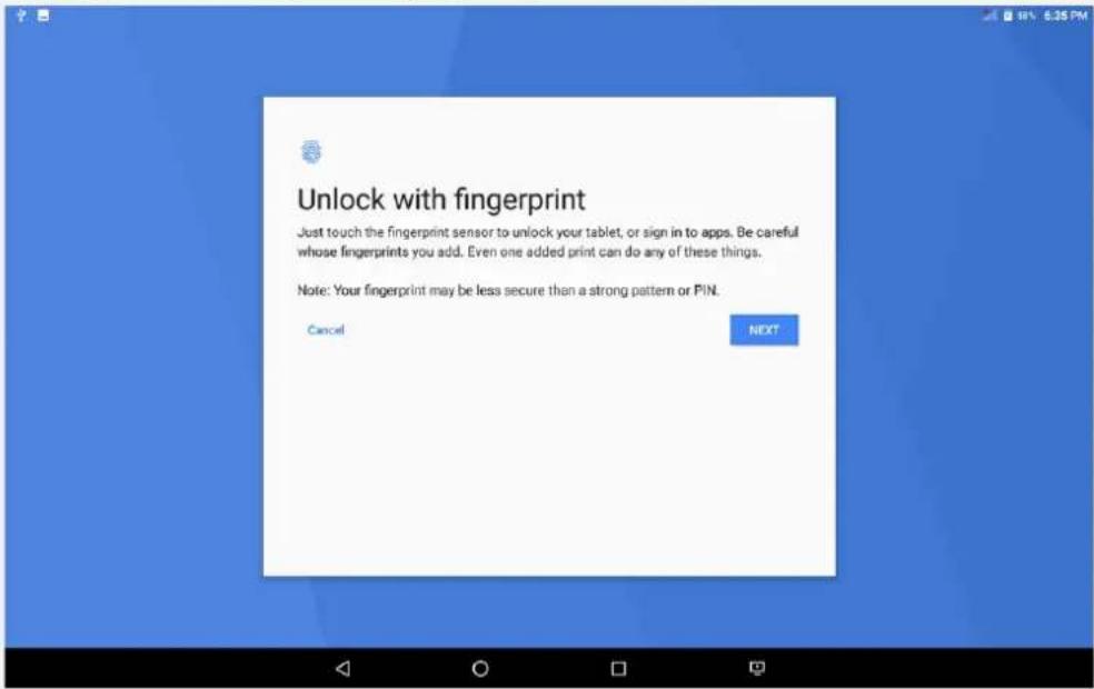 LENOVO Mototab 4 - Adding a fingerprint - 1