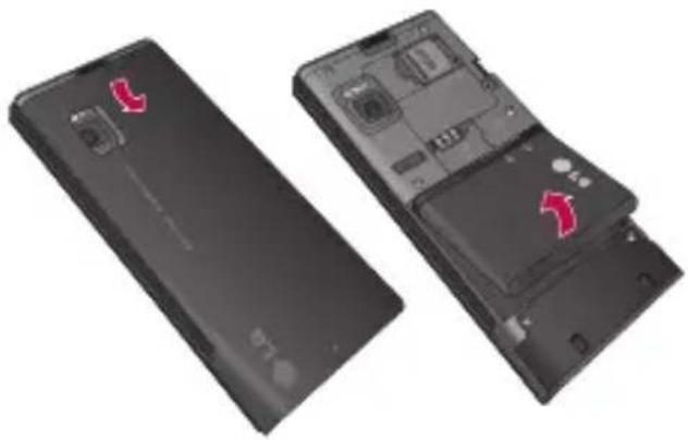 LG BL20V - 取下電池蓋和電池 - 1