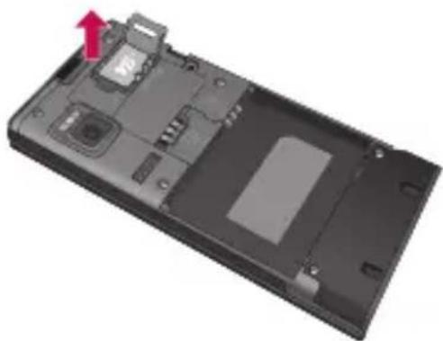 LG BL20V - Removing the memory card - 1