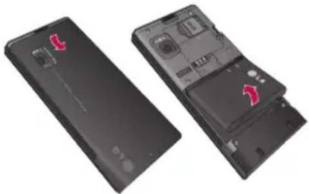 LG BL20V - Remove the battery cover and the battery - 1