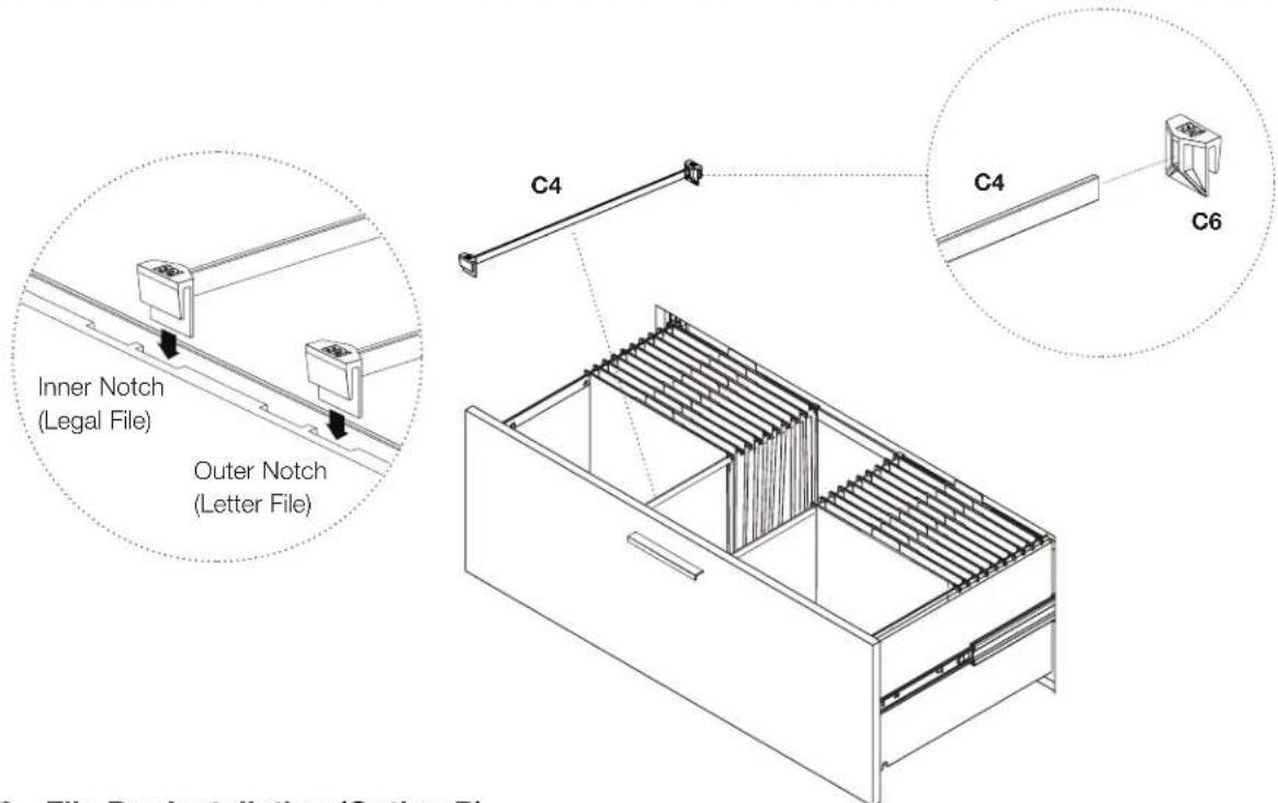 BDI Corridor 6529 - Step 7 - File Bar Installation (Option A) - 1