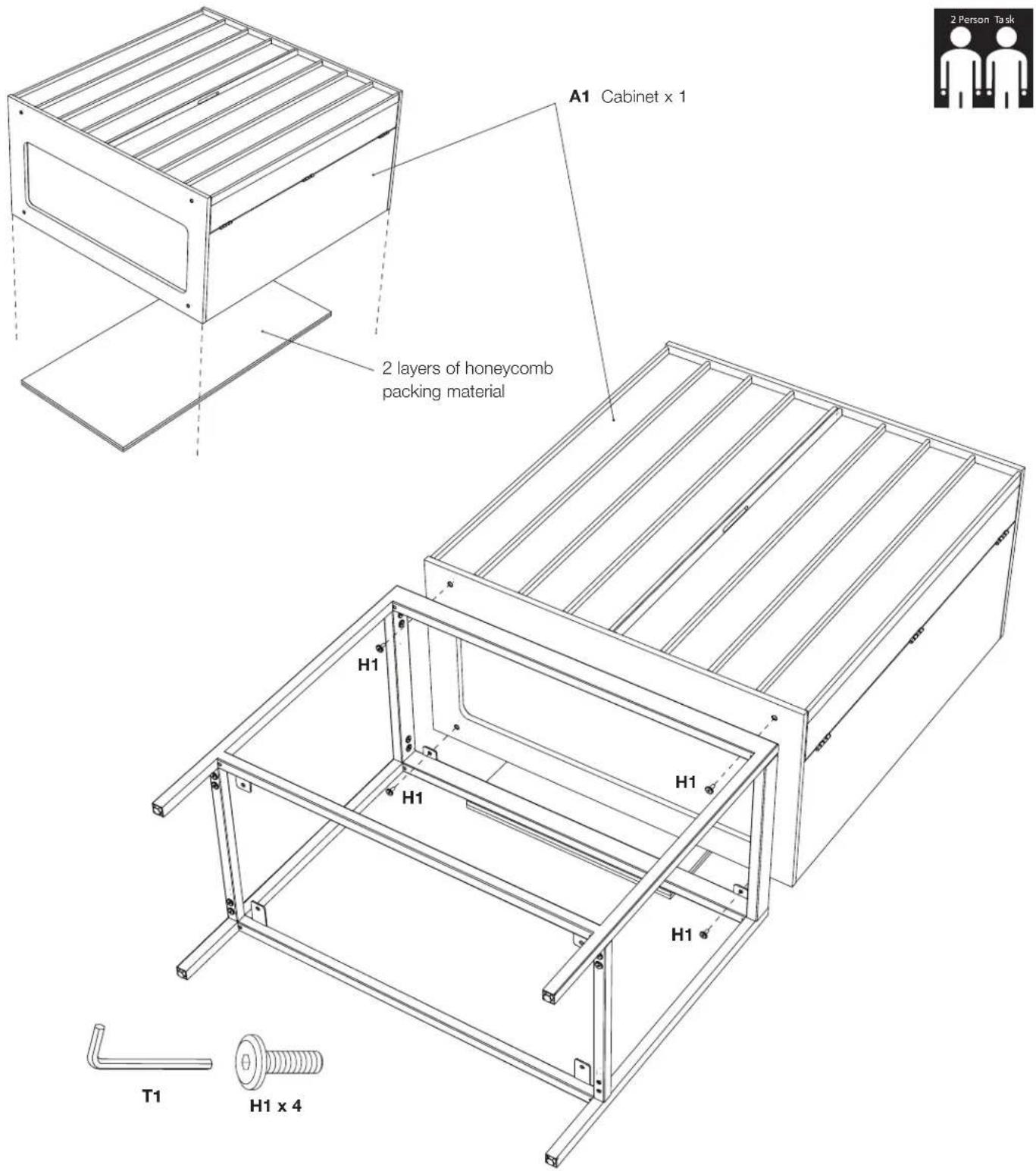 BDI Cosmo 5720 - Step 3 - Base Attachment - 1