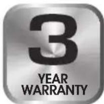 3 YEAR WARRANTY