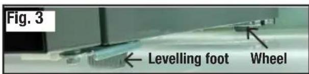 Fig. 3 Levelling foot Wheel