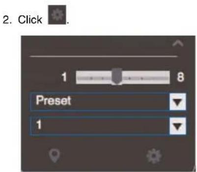 2. Click 1 8 Preset 1