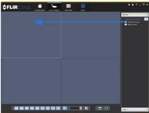 FLIR Cloud HOME PAGE LIVE SERVICE DEVICES ADD Device Delete Group Delete Group Delete Group