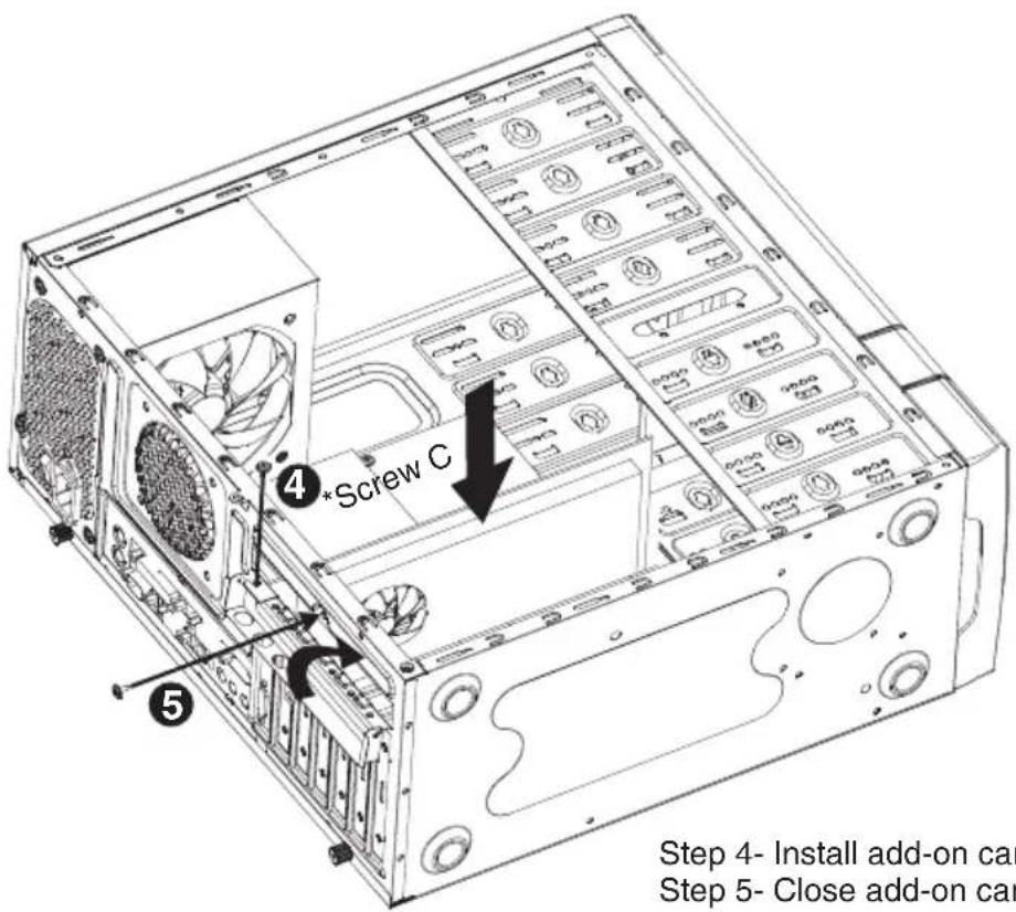 Rosewill FB-04 - Installing Add-On card - 2