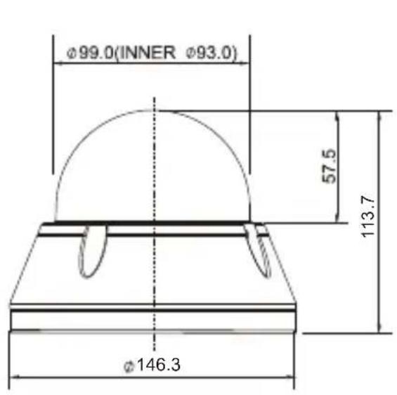 Ø99.0(INNER Ø93.0) 57.5 113.7 Ø146.3