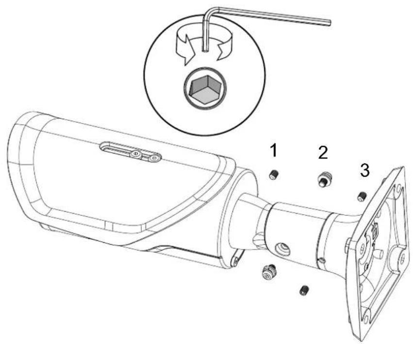 Technical diagram of a mechanical device with numbered parts and a magnified inset showing internal components.