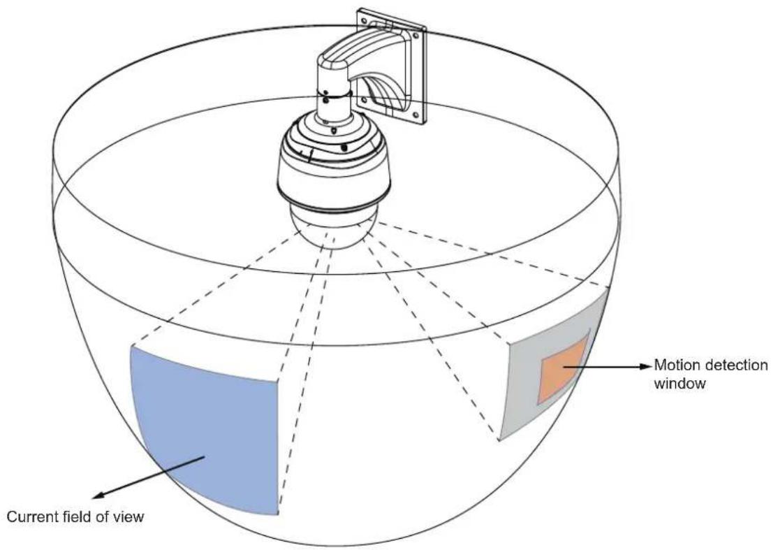 Current field of view Motion detection window