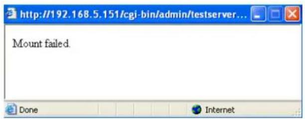 http://192.168.5.151/cgi-bin/admin/testserver... Mount failed. Done Internet