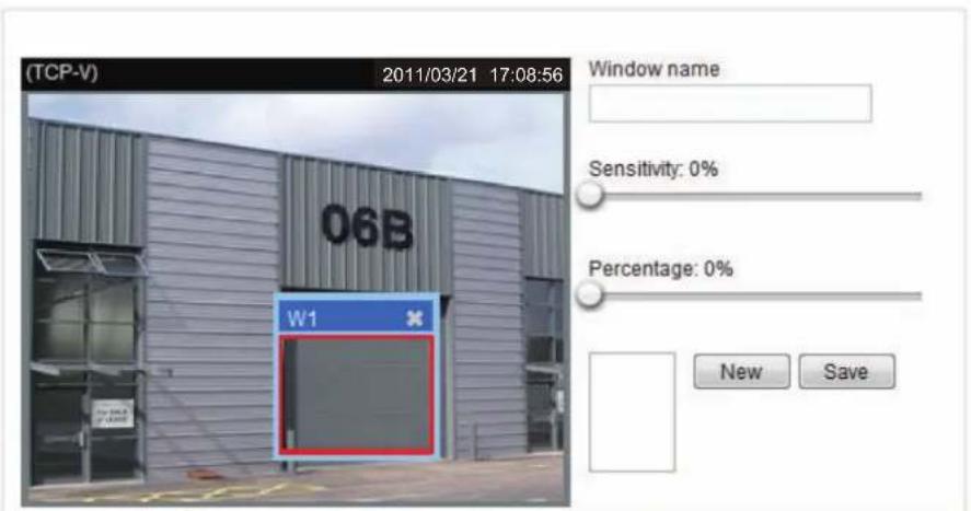 (TCP-V) 2011/03/21 17:08:56 Window name Sensitivity: 0% Percentage: 0% W1 New Save