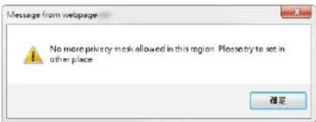 Message from webpage No more privacy mask allowed in this region. Please try to set in other place 确定