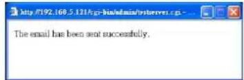 The email has been sent successfully.