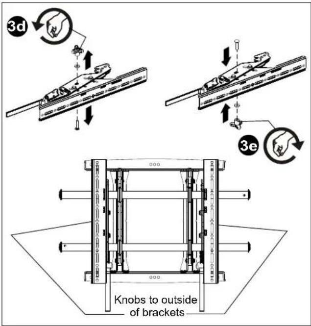 3d 3e Knobs to outside of brackets