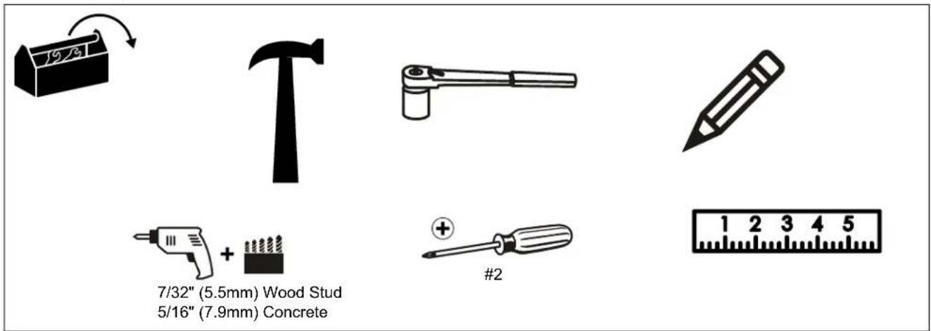 7/32" (5.5mm) Wood Stud 5/16" (7.9mm) Concrete #2