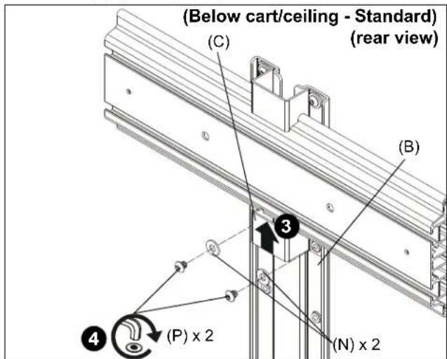 Chief Fusion FCA810HS - Attaching Shelf to Cart/Ceiling Mount - 2
