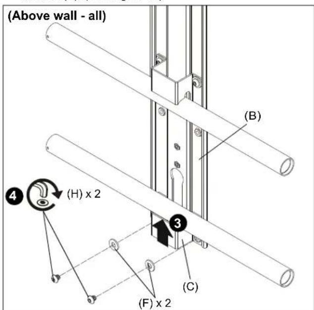 (Above wall - all) (B) (H) x 2 3 (C) (F) x 2