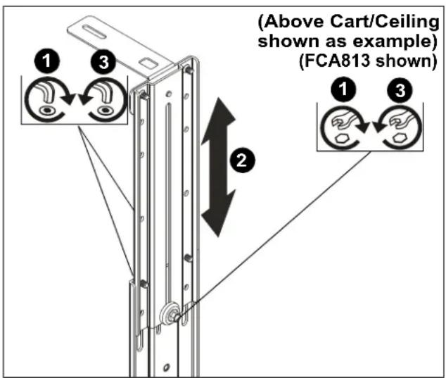 (Above Cart/Ceiling shown as example) (FCA813 shown)
