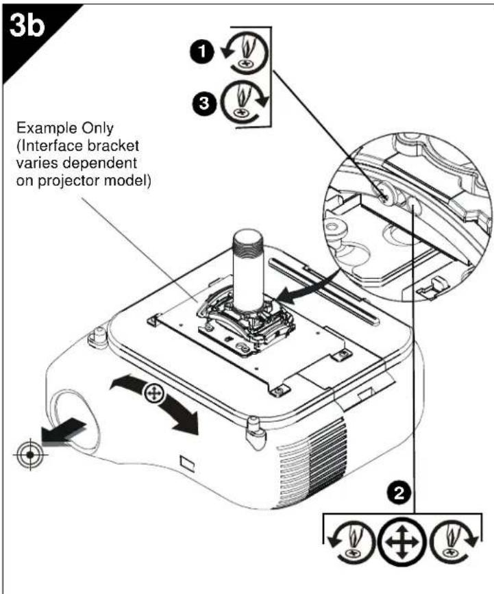 3b Example Only (Interface bracket varies dependent on projector model)