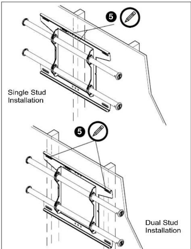 Single Stud Installation Dual Stud Installation