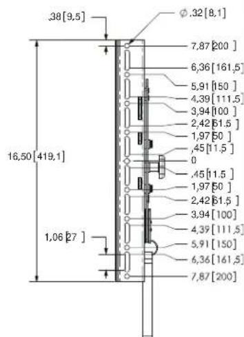 .38[9,5] φ.32[8,1] 7,87 [200] 6,36 [161,5] 5,91 [150] 4,39 [111,5] 3,94 [100] 2,42 [61,5] 1,97 [50] ,45 [11,5] 0 ,45 [11,5] 1,97 [50] 2,42 [61,5] 3,94 [100] 4,39 [111,5] 5,91 [150] 6,36 [161,5] 7,87 [200] 16,50 [419,1] 1,08 [27]