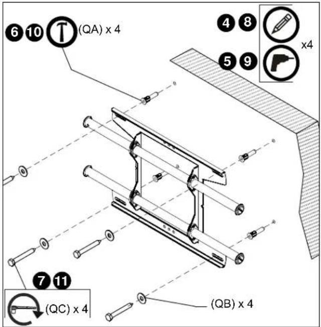 6 10 T (QA) x 4 7 11 (QC) x 4 (QB) x 4