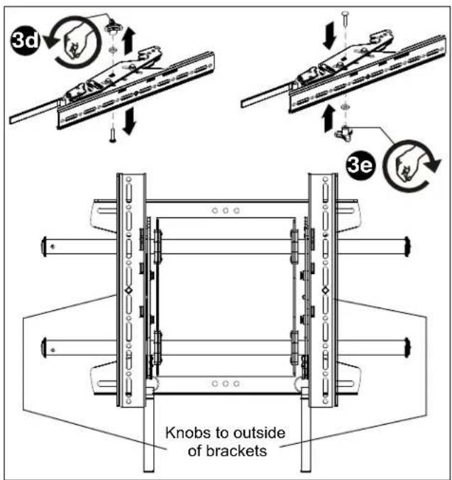 3d 3e Knobs to outside of brackets