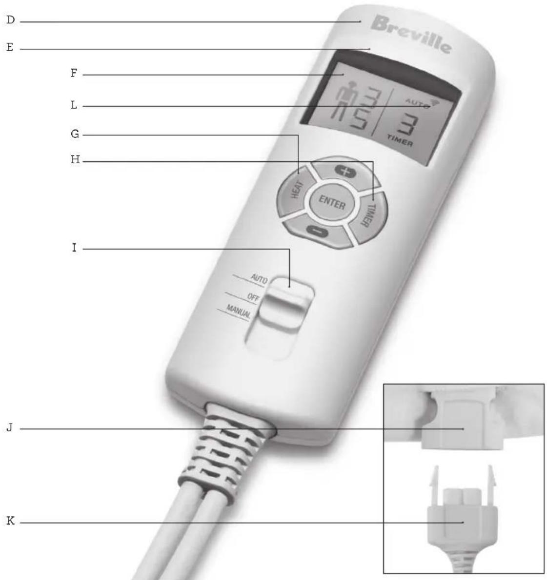 BREVILLE the BodyZone LZB538WHT - BODYZONE™ CONTROLLER - 1
