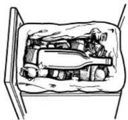 Cross-sectional diagram of a vehicle inside a vehicle cabin (no text or symbols)