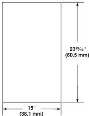 23½/6" (60.5 mm) 15" (38.1 mm)
