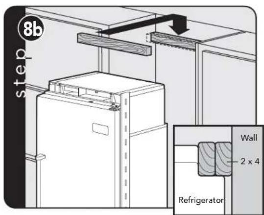 step 8b Wall 2 x 4 Refrigerator
