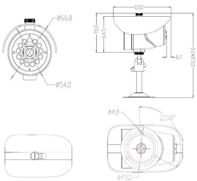 Digital Watchdog DWC-B3252DIR - DIMENSION (mm) - 1