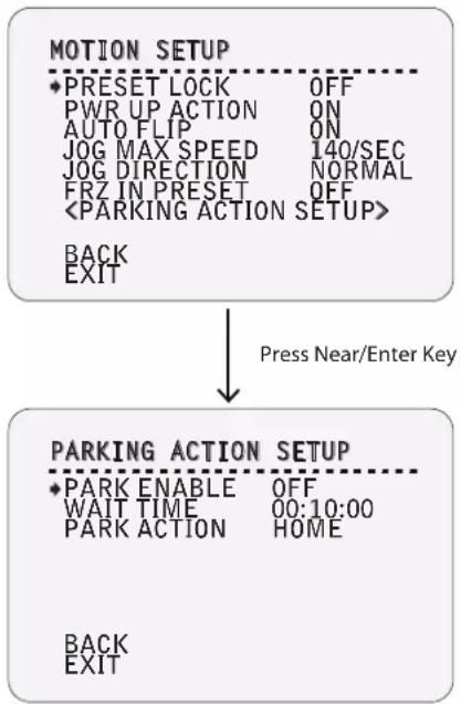 Digital Watchdog Star-Light DWC-PTZ37XFM - OSD - MOTION SETUP - 1