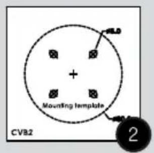Mounting template CVB2 2