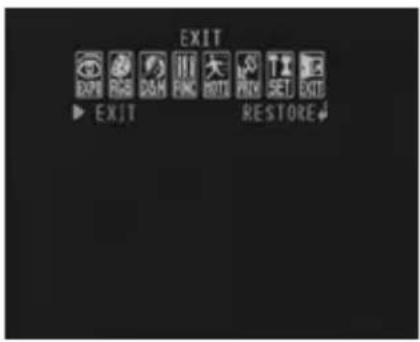 EXIT ▶ EXIT RESTORE
