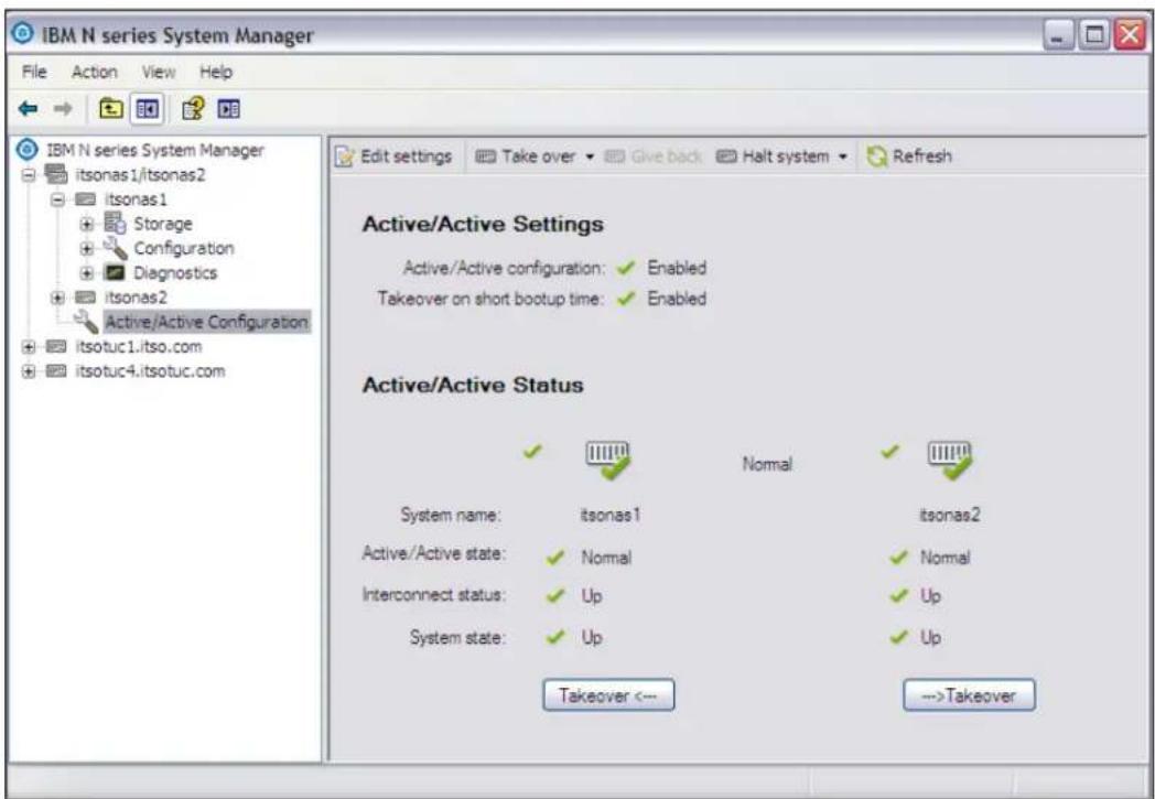 IBM System Storage N7550T - Initiating takeover by using System Manager - 1