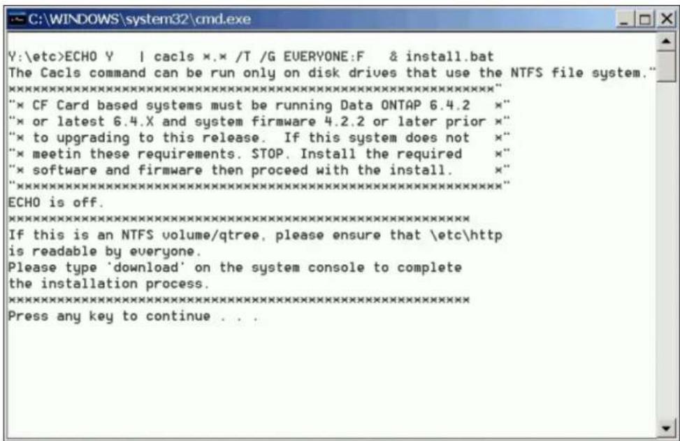 IBM System Storage N7550T - Installing Data ONTAP system files - 9