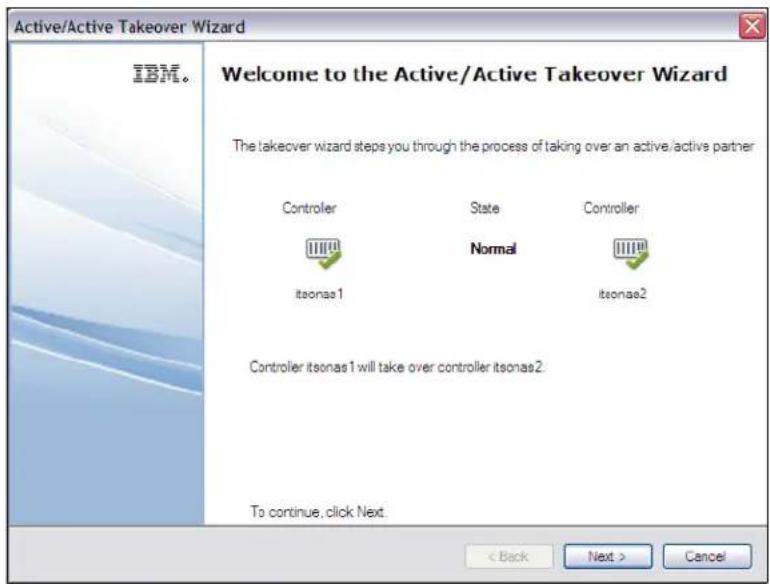 IBM System Storage N7550T - Initiating takeover by using System Manager - 2