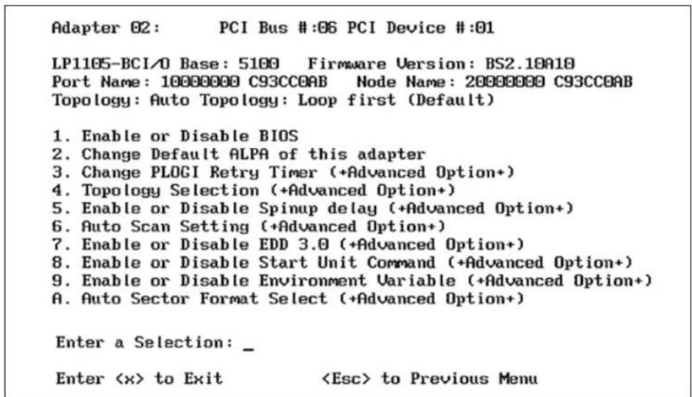 IBM System Storage N7550T - Enabling and configuring Emulex BootBIOS - 2