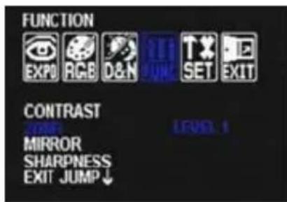 FUNCTION EXPO RGB D&N SET EXIT CONTRAST MIRROR SHARPNESS EXIT JUMP ↓